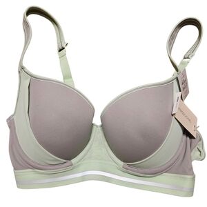 On Gossamer Active Uplift Sport Bra in Gray and Green Size 32C NWT